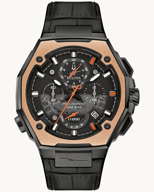 Black Dial Leather Strap Series X 98B402 Bulova